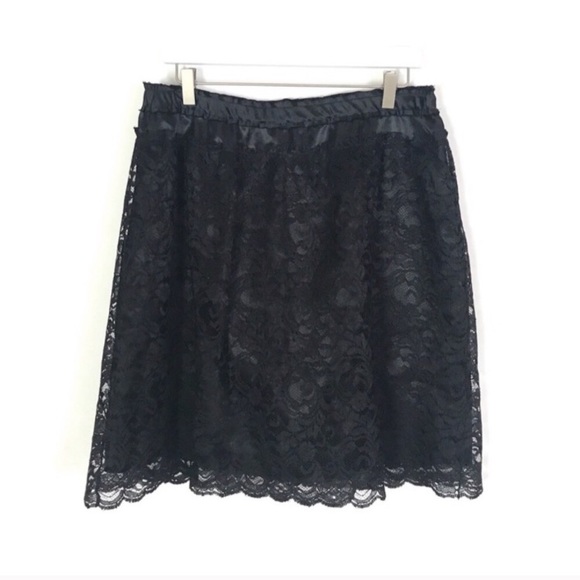 Anthropologie Dresses & Skirts - Anthropologie Poleci Black Lace Skirt